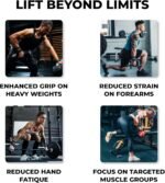 Weight Lifting Hooks, Padded Weight Lifting Straps Wrist Straps for Men and Women, Premium Deadlift Straps for Weightlifting and Powerlifting, Weight Lifting Gloves for Pull Ups - Image 6