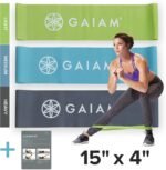 Gaiam Restore Loop Band Kit,Set of 3, Light, Medium,Heavy Lower Body Loop Resistance Bands for Legs and Booty Exercises & Workouts,15"x 4"Bands - Image 3