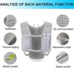 INOXTO Running Hydration Vest Backpack,Lightweight Insulated Pack with 1.5L Water Bladder Bag Daypack for Hiking Trail Running Cycling Race Marathon for Women Men - Image 4