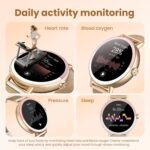 KEEPONFIT Smart Watches for Women Android/iPhone, IP68 Waterproof Fitness Tracker with Bluetooth Calls(Answer&Make), Activity Pedometer/Heart Rate/SpO2 Monitor/100+ Sports Model - Image 4