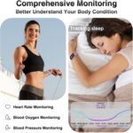 Health Fitness Tracker, Smart Watches for Women Men with 24/7 Heart Rate/Blood Oxygen Monitor, Sleep Tracker,Calories&Step Counter, IP68 Waterproof Fitness Watch & Activity Trackers for Android&iPhone - Image 4