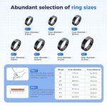 Smart Ring with Sleep Monitoring, 10-Day Battery Life, Stress/Heart Rate/Women's Health Tracker,No APP Subscription, Android & iOS Compatible (Silver, 8) - Image 3