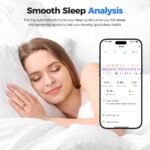 Smart Ring with Sleep Monitoring, 10-Day Battery Life, Stress/Heart Rate/Women's Health Tracker,No APP Subscription, Android & iOS Compatible (Silver, 8) - Image 5