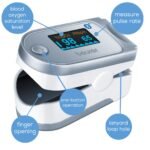 Beurer Bluetooth Digital fingertip Pulse Oximeter, Blood Oxygen Saturation & Pulse Rate Monitor with Accessories, 1 Count - Image 3