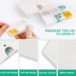 Portable Pill Organizer, 6 Compartments Travel Pill Case for Purse or Pocket -Small Pillbox Dispenser Home Travel Supplement Holder to Hold Medicines, Cod Liver Oil, Supplements (3 Count White) - Image 5