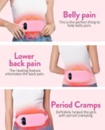 Portable Heating Pad for Period Cramps: Cordless Menstrual Heating Pad with 6 Heat Levels and 6 Massage Modes, 3s Fast Heating Gift for Women and Girl(Pink) - Image 5