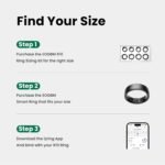 Smart Health Ring Sleep Health Tracker for Women Men with Heart Rate, Blood Oxygen, Sleep Monitor, Steps,Calories, 5ATM Waterproof for iPhone/Android, No Subscription Fee(Black, 9#) - Image 3