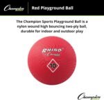 Champion Sports Playground Ball – High-Bounce 2-Ply Construction, Durable Red Ball for Throwing, Catching & Kicking - Multiple Sizes (5", 6", 7", 10", 13", 16") - Image 7