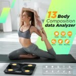 Scale for Body Weight and Fat Percentage, RunSTAR Digital Accurate Bathroom Smart Scale with Large Display, FSA&HSA Eligible 13 Body Composition Analyzer Sync App, Black Gold - Image 4