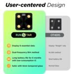 Scale for Body Weight and Fat Percentage, RunSTAR Digital Accurate Bathroom Smart Scale with Large Display, FSA&HSA Eligible 13 Body Composition Analyzer Sync App, Black Gold - Image 6
