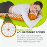 ProsourceFit Acupressure Mat and Pillow Set for Back/Neck Pain Relief and Muscle Relaxation, Orange - Image 4