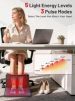 Red Light Therapy for Feet, 180 LEDs Full Coverage Near Infrared Light Therapy Boot with 3 Modes, 10-90 Min Timer, Leather Feet Wrap for Heel, Sole, Plantar Joint Muscle Recovery. - Image 4