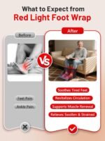 Red Light Therapy for Feet, 180 LEDs Full Coverage Near Infrared Light Therapy Boot with 3 Modes, 10-90 Min Timer, Leather Feet Wrap for Heel, Sole, Plantar Joint Muscle Recovery. - Image 6