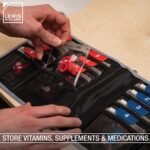Lewis N. Clark Travel Pill Organizer, For Vitamins, Medication, Prescriptions, Or Medicine Storage, 16 Slot Pouch, Black - Image 4