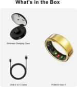 Smart Ring for Women Men- Sleep/Fitness/Stress/Heart Rate Tracker- Menstrual Records - 7 Days Battery Life - Wireless Charging - No APP Subscription - iOS & Android Compatible (Gold, Size 9) - Image 8