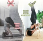 Yoga Headstand Bench- Stand Yoga Chair for Family, Gym - Wood and PU Pads - Relieve Fatigue and Build Up Body (Multi-Color) - Image 3