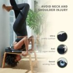 Yoga Headstand Bench- Stand Yoga Chair for Family, Gym - Wood and PU Pads - Relieve Fatigue and Build Up Body (Multi-Color) - Image 4