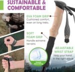 Trekology Trek-Z Collapsible Hiking & Trekking Poles - Balance Support for Seniors, Women, and Men, 2pc Per Set - Image 3