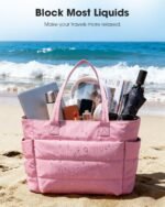 Tote Bag for Women, Puffy Tote Bag with Zipper, Large Quilted Shoulder Bag Handbag with Compartments - Image 8