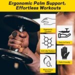 HUAFA Anti-Slip Workout Grips, Gym Grips Weight Lifting Grips Pads, Ergonomics Weight Lifting Gloves for Men Women Deadlift, Fitness Training and Exercise, Gym Grips Pads for Palm Protection - Image 3