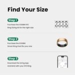 Smart Health Ring Sleep Health Tracker for Women Men with Heart Rate, Blood Oxygen, Sleep Monitor, Steps,Calories, 5ATM Waterproof for iPhone/Android, No Subscription Fee(Rose Gold, 10#) - Image 3