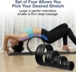 Back Roller Wheel- Foam Padded Back Stretcher Wheel with Center Spine Cradle- Stretching Wheel for Back Pain Set of Four - Image 6
