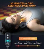 3s Heated Neck Stretcher for Pain Relief, Graphene Heating Pad, Odorless Neck Cloud Cervical Traction Device Chiropractic Pillow for Shoulder, Christmas Gifts for Women, Men, Mom, Dad (Gray) - Image 3