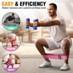 Fabric Resistance Bands for Working Out - Exercise Bands for Women and Men, Booty Bands for Legs and Glute, Yoga, Pilates, Rehab, Fitness and Home Workout - Image 6