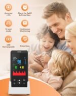 Pulse Oximeter Rechargeable Fingertip Pulse Ox, Handheld Pulse Oximeter, HealthTree Finger Blood Oxygen Saturation Monitor with SpO2 & Pulse Rate, Portable Oxygen Meter Finger for Adults - Image 4