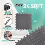 Yes4All 24SQFT-120SQFT Puzzle Exercise Mat for Home Gym, EVA Interlocking Foam Floor Tiles with Border for Workout Equipment - Image 3