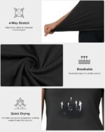 5-Pack Women's Compression Shirts Short Sleeve Workout Tops Athletic Baselayer Quick Dry Gym Yoga Running T-Shirt - Image 4