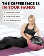 Mikolo Medicine Ball, Wall Ball,Soft Medicine Ball Set,Slam Ball for Core Training, Strength Workouts -Multi-Weight 10lbs 20lbs Exercise Balls for Home Gym, Functional Fitness (10/15/20/25LB) - Image 3