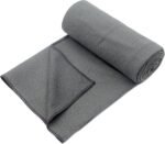 Eunzel 2 Pack Hot Yoga Towel, Non-Slip Yoga Mat Towel with Grip Dots Stickyfiber Sweat Absorbent Towel for Hot Yoga, Pilates and Workout 72" x 24", Dark Grey - Image 3
