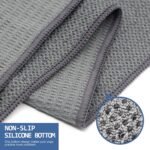 Eunzel 2 Pack Hot Yoga Towel, Non-Slip Yoga Mat Towel with Grip Dots Stickyfiber Sweat Absorbent Towel for Hot Yoga, Pilates and Workout 72" x 24", Dark Grey - Image 4