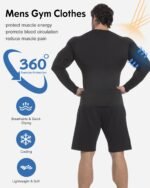 CL convallaria 4 or 5 Pack Mens Compression Shirt Workout Rash Guard Long Short Sleeve Undershirts for Athletic Gym Running - Image 4