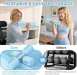 13.2LB Adjustable Dumbbell Set, 5 Levels Weights Dumbbell Set with Each 2.2lb/3.3lb/4.4lb/5.5lb/6.6lb, Hand Weights for Women/Men Home Office Gym Full-Body Workout - Image 7