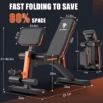 Adjustable Weight Bench - 1000LBS Capacity Heavy Duty Foldable Workout Bench for Full Body Exercise, Flat/Incline/Decline, Bench Press for Home Gym with Preacher Pad & Leg Extension - Image 5