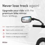 WITTKOP Bike mirror | Large HD field of vision | 360° rotatable & foldable | Mounting above & below | Break-proof & durable | ebike accessories, bike mirror handlebar mount, bicycle mirrors - Image 3