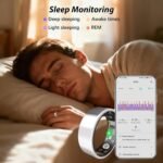 Smart Ring for Women Men Fitness Ring with Heart Rate, Blood Oxygen, Blood Pressure, Sleep Tracker, Step Tracker, IP68 Waterproof Health Ring for iOS & Android,No Subscription Fee (Silver, 8#) - Image 3
