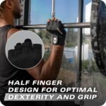 Harbinger Pro Wristwrap Gloves 3.0 - Enhanced Grip, Superior Wrist Support, Breathable 4-Way Stretch Lycra, Durable Leather Palm, Half-Finger Design for Weightlifting, Fitness Training, Women's - Image 4