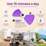 Waist Twister Machine with 300 lbs Weight Capacity, Abs Workout for Slim Waist and Core Ab Exercise, Noiseless Home Gym Exercise Equipment for Women Men, Pink and Purple - Image 6