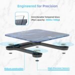 Healthkeep High Precision Digital Bathroom Scale with Step-On Technology LED Display Slim Design Max 180kg/400lb Marble Blue - Image 3