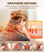 Graphene-Infused Heating Pad 3X Deeper Pain Relief, Weighted Instant Heating Pads for Neck and Shoulders, Heated Wrap w/ 6 Heat Options 4 Auto-Off Timer, Gifts for Mom Women Christmas Birthday - Image 4