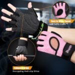 ihuan Breathable Weight Lifting Workout Gym Gloves: Fingerless Exercise Wrist Support | Enhance Palm Protection | Extra Grip for Fitness |Training | Rowing | Pull-ups - Image 6