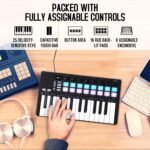 M-VAVE 25 Key USB MIDI Keyboard Controller With 16 Backlit Drum Pads, Bluetooth Semi Weighted Professional dynamic keybed 8 Knobs and Music Production,Software Included (16 Drum Black) - Image 4