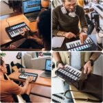 M-VAVE 25 Key USB MIDI Keyboard Controller With 16 Backlit Drum Pads, Bluetooth Semi Weighted Professional dynamic keybed 8 Knobs and Music Production,Software Included (16 Drum Black) - Image 6