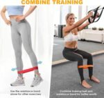 Resistance Training Kit, 2 Adjustable Bodyweight Resistance Bands with Handles + 1 Door Anchor + 5 Resistance Loop Bands for Working Out Hold up to 600 lbs Home Gym Equipment - Image 5