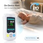 Handheld Pulse Oximeter, Can continuously monitor, Adjustable pulse and SpO2 level alarm, Equipped with overnight continuous monitoring and alarm function, Ideal for home use. - Image 4