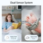 Handheld Pulse Oximeter, Can continuously monitor, Adjustable pulse and SpO2 level alarm, Equipped with overnight continuous monitoring and alarm function, Ideal for home use. - Image 9