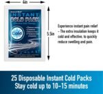 General Medi Instant Ice Cold Pack (4”x 5.5”) – 25 Packs Disposable Cold Therapy Ice Packs for Pain Relief, Swelling, Inflammation, Sprains, Toothache – for Athletes & Outdoor Activities - Image 3